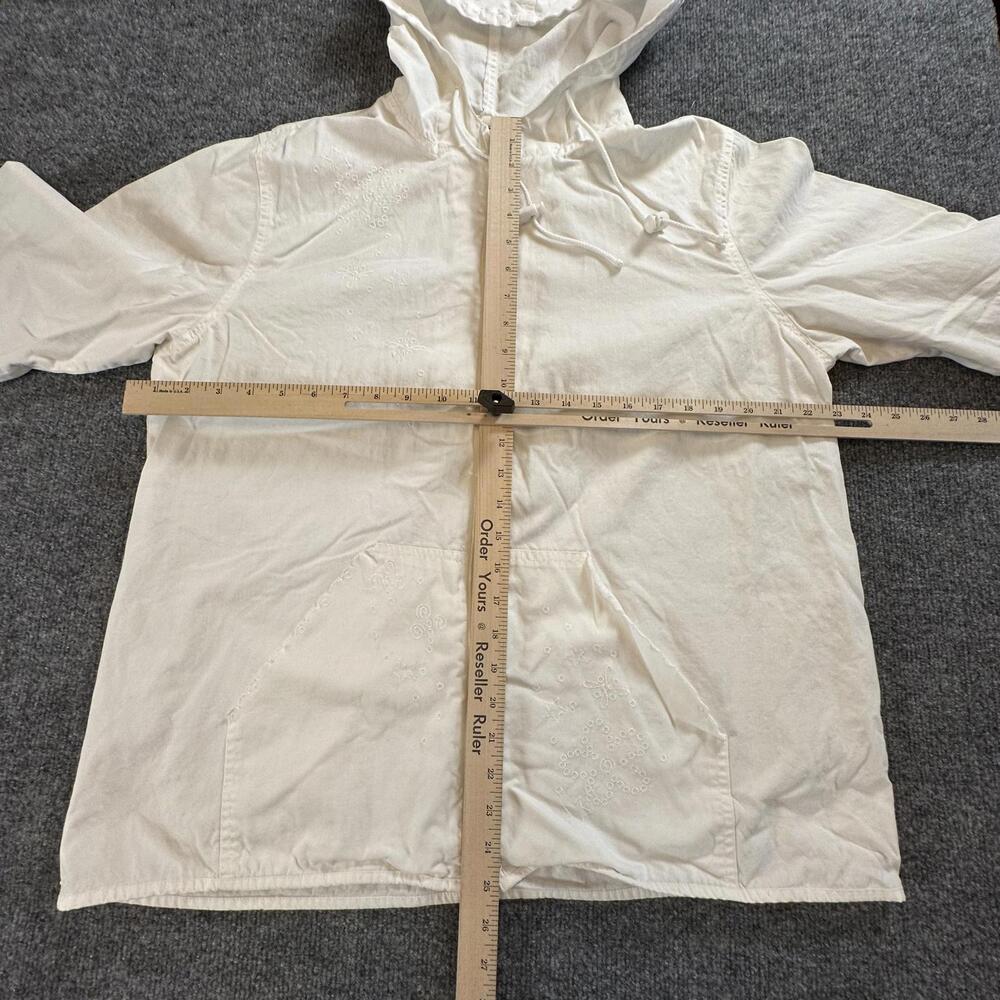 Bill Blass Men's Zip Hoodie Jacket L White Cotton Lightweight Streetwear Q-1 - Picture 8 of 14